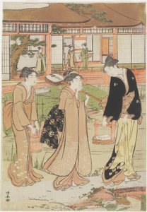 Picnic en el jardín de un Daimyo, 1786 de Torii Kiyonaga